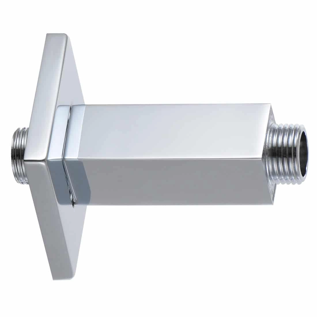 Firkantet montagerør til 5632 Rainbow bruser. 10 cm forkromet metal. Fra SPA Kompaniet.