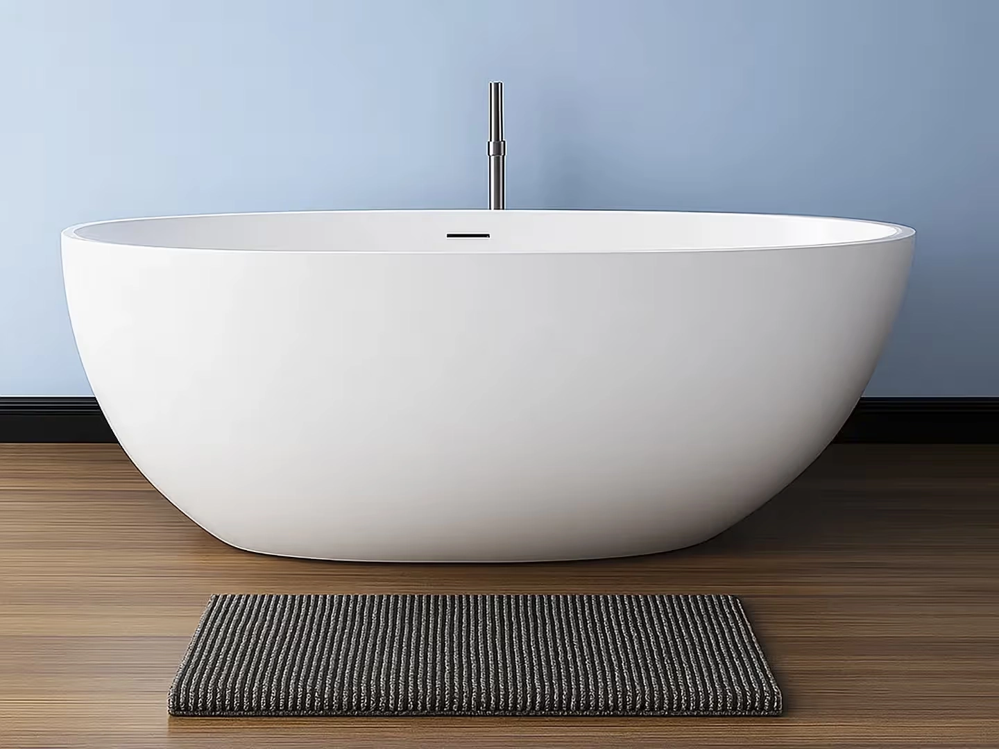 Rimini RockSolid stenbadekar 170 cm i badeværelsesmiljø. Fra SPA Kompaniet.