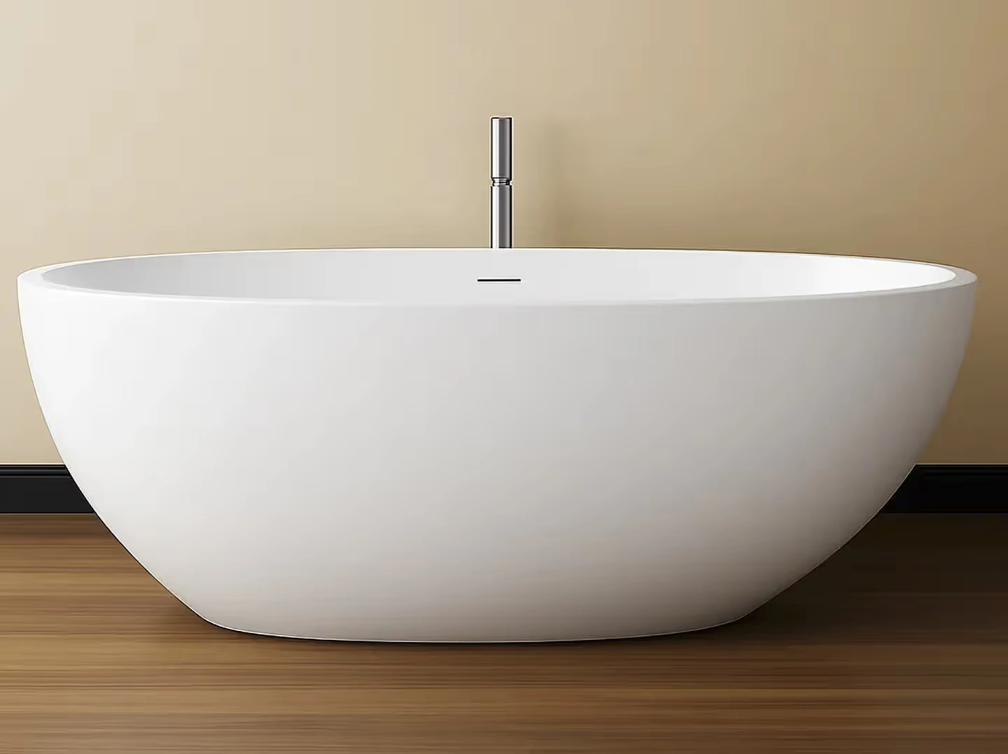 Rimini RockSolid stenbadekar 185 cm i badeværelsesmiljø. Fra SPA Kompaniet.