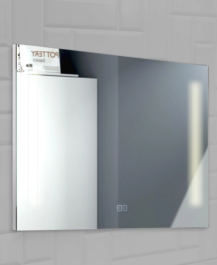 5438 Slimline antidug spejl med LED lys 90x70 cm Fra SPA Kompaniet