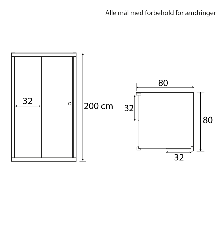 Easy way brusehjørne, B: 90 × H: 200 cm - Billede 2
