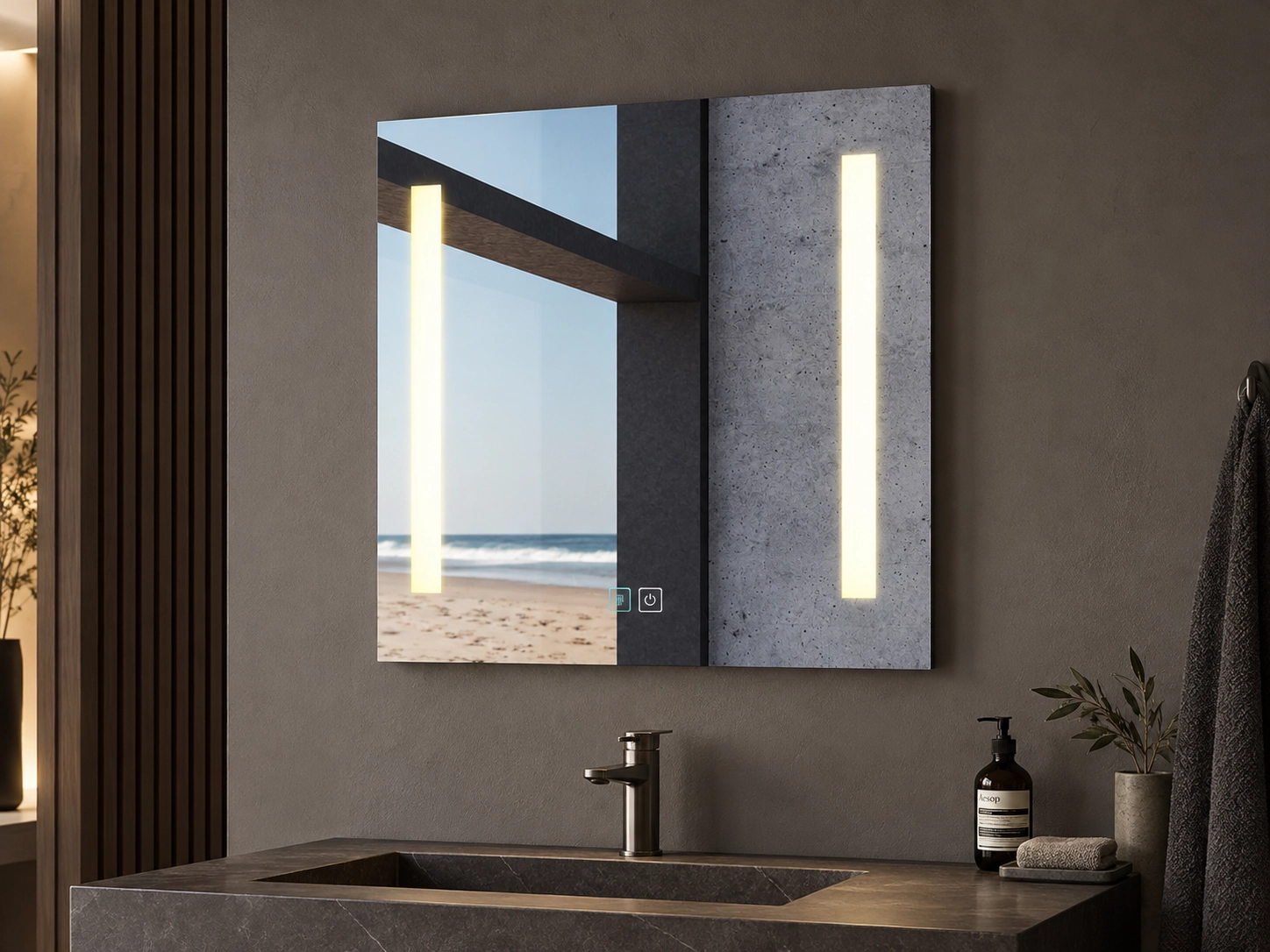Slimline antidug spejl 60×60