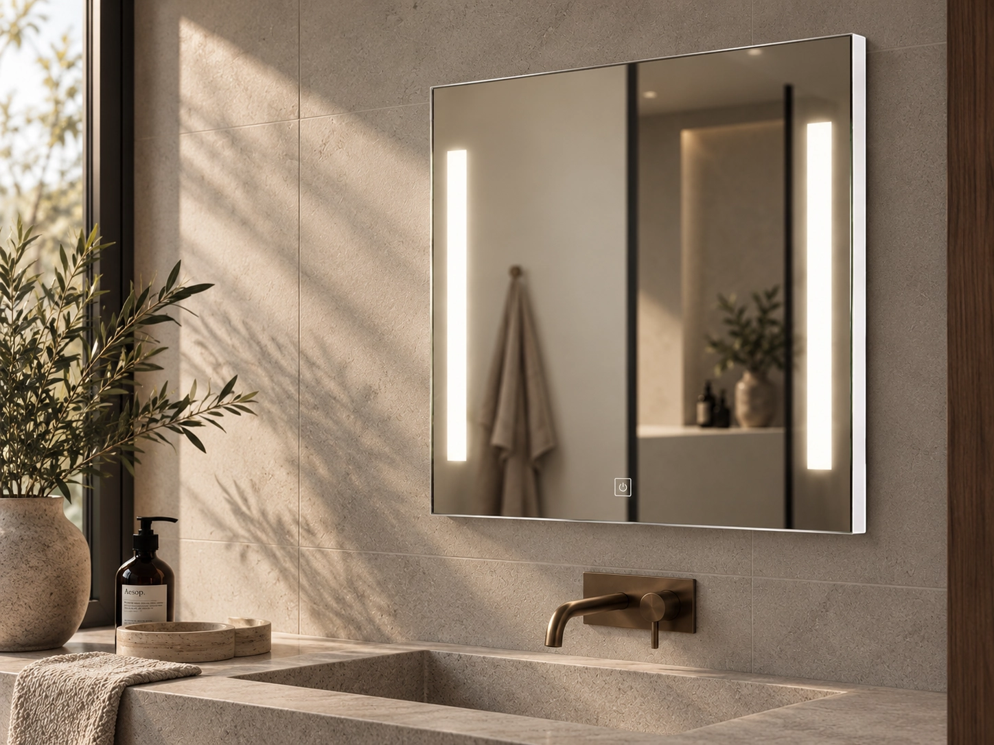 Slimline spejl 60×60